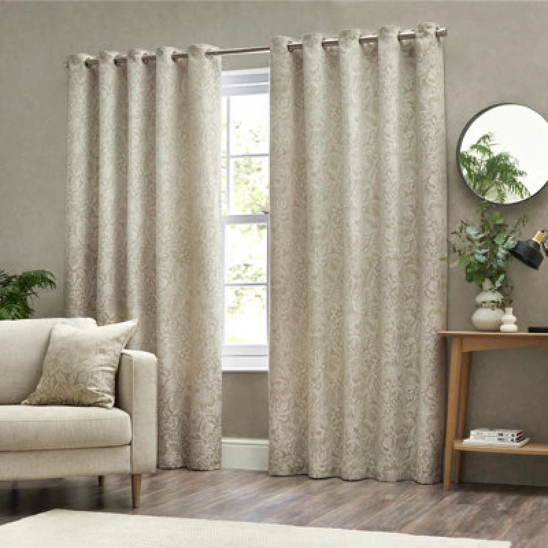 Image of Bali Eyelet Curtains Natural, Natural / 117 x 137cm