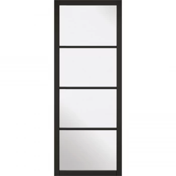 Image of Soho - 4 Lite Glazed - Primed Black Internal Door - 1981 x 686 x 35mm
