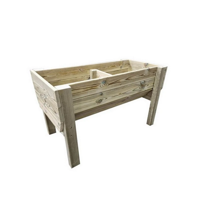 Image of Churnet Valley Garden Furniture Ltd Multi Pack of 2 - Veg Trug Planter - W150cm - Min. Assembly Required in Brown Size: 2 Pack Brown Unisex 2 Pack