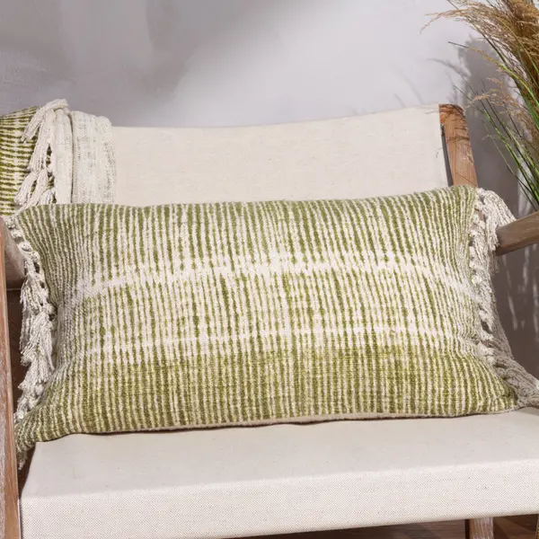 Image of Sono Ink Cushion Olive, Olive / 40 x 60cm / Polyester Filled