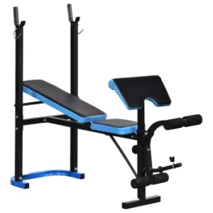 Adjustable Weight Bench with Leg Developer, black