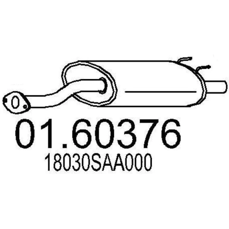 Image of MTS 01.60376 Rear silencer End Silencer (3437)