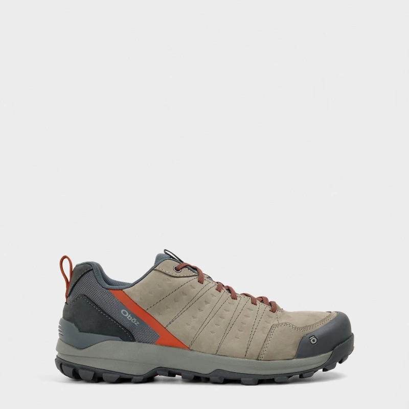 Image of Oboz Mens Sypes Wide Leather Waterproof Hiking Shoes Steel male 7 (41)