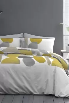 Image of 'Duval' 100% Cotton Abstract Print Duvet Cover Set