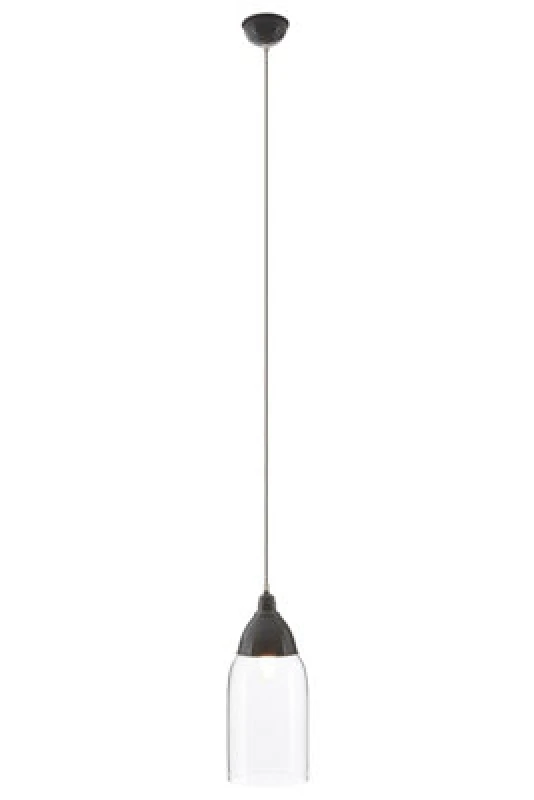 Image of Orsina Grey Glass And Iron Pendant Light