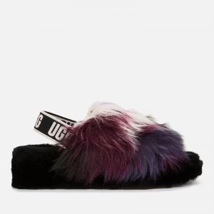 image of UGG Womens Fluff Yeah Slide Tie Die Slippers - Magnolia - UK 7