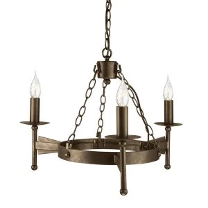 Image of Chandelier 3 Light Old Bronze Finish, E14