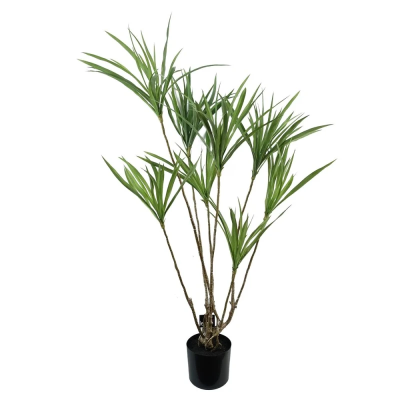 Image of Leaf Design 125cm Artificial Dragon Tree Dracaena Plant (Natural Look)