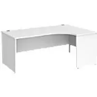 image of Dams International Left Hand Ergonomic Desk MP18ERWH 1,800 x 1,200 x 725 mm