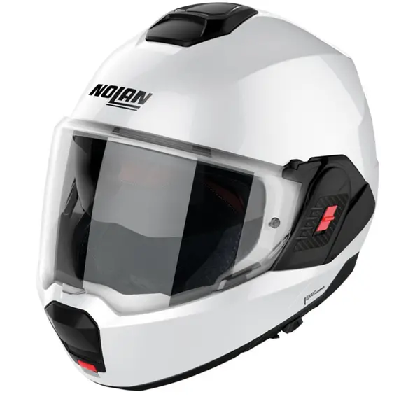 Image of Nolan N120-1 Special N-COM 015 Pure White Modular Helmet Size L