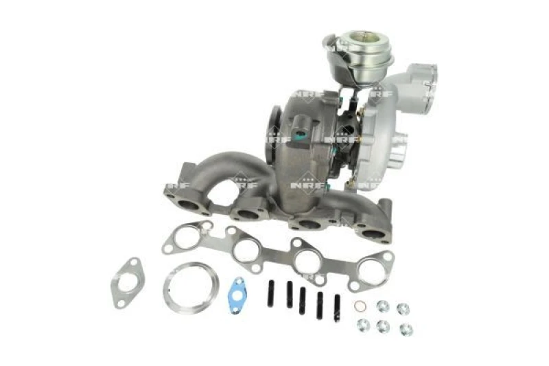 Image of NRF 90010067 Turbocharger with gaskets/seals, with exhaust manifold Charger,charging system (2234)