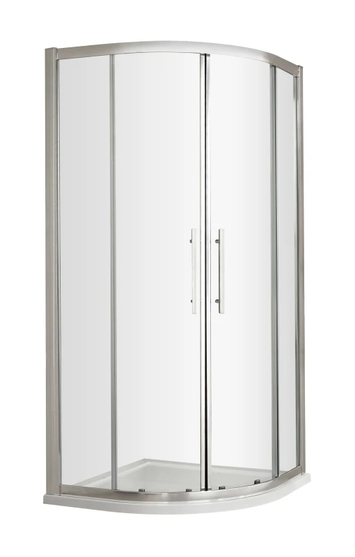 Image of Balterley Sonic 900mm Shower Side Panel & 8mm Safety Glass, Easyfit - Chrome in Silver Silver Unisex