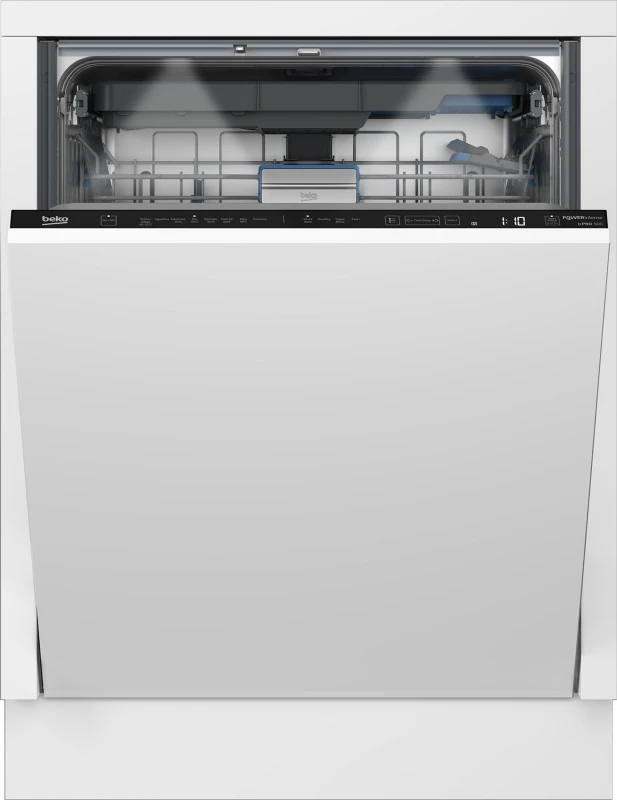 Image of Beko BDIN38560PF Integrated Full Size Dishwasher - Black Control Panel - A Rated