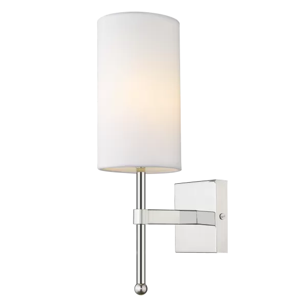 image of Denver Wall Lamp With Shade Nickel, E14