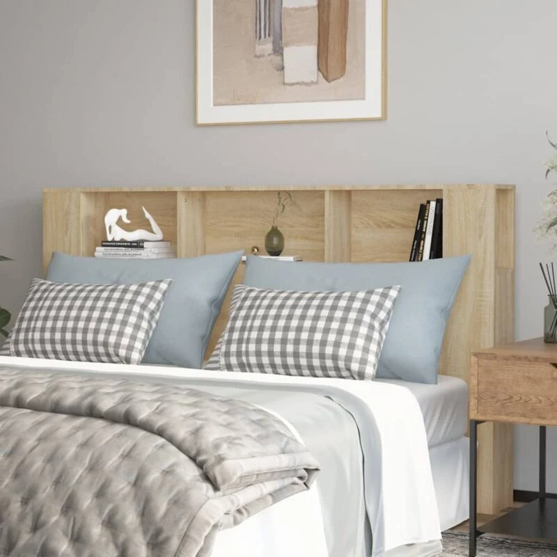 Image of VIDAXL Headboard Cabinet Sonoma Oak 180x18.5x104.5cm Vidaxl 8720286967102