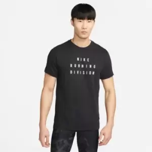 Image of Nike Dri-FIT Run Division Mens Running T-Shirt - Black