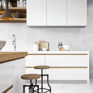 Image of Marquis Espacio Deco White Porcelain Tile - 320 x 625mm
