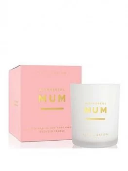 image of Katie Loxton Sentiment Candle Wonderful Mum White Orchid And Soft Cotton 160G