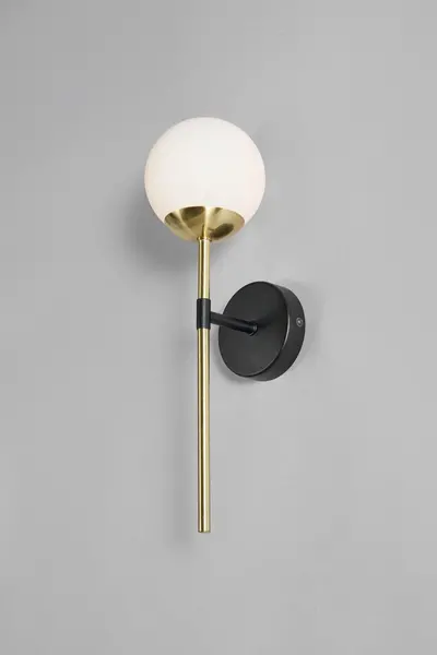 Image of Spa Arles Single Globe Wall Light Satin Brass