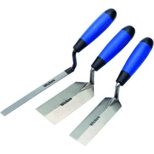 Image of Wickes Edging Trowel Set - Pack of 3