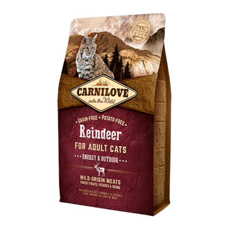 Image of Carnilove Reindeer Adult Cat Food 400g Brown unisex