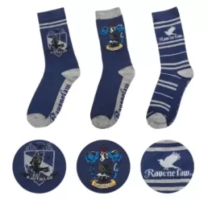 Image of Harry Potter Socks 3 Pack Ravenclaw