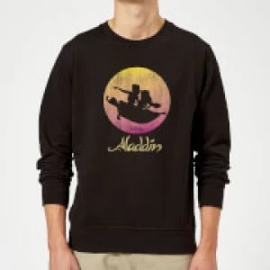 Image of Disney Aladdin Flying Sunset Sweatshirt - Black - M