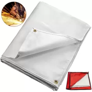 image of Vevor - Welding Blanket 10 x 10ft Fiberglass Blanket Heavy-Duty Fire Retardant Blanket for Easy Hanging and Protection from Sparks & Splatters