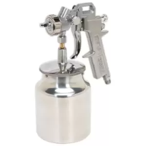 image of Sealey SSG2 Spray Gun Suction Feed General-Purpose 1.5mm Set-Up