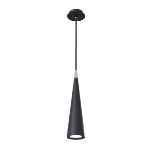 image of Nevill Slim Ceiling Pendant Lamp Black, 1 Light, GU10