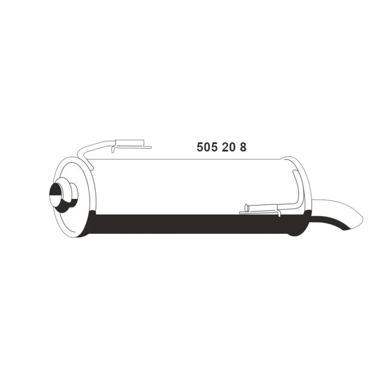 Image of ERNST 505208 Rear silencer End Silencer (3437)