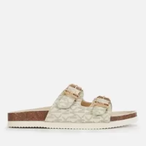 image of Michael Kors Girls Lorek Monogram Sandals - Metalic - UK 1 Kids