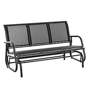 Image of Outsunny Rocking Chair 84B-531 Steel, Texteline Black