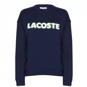 Image of Lacoste Bold Logo Sweatshirt - Navy Blue