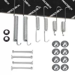 Image of RIDEX Accessory Kit, brake shoes 1502A0037 RENAULT,PEUGEOT,CITROEN,TWINGO I (C06_),CLIO II (BB0/1/2_, CB0/1/2_),TWINGO I Kasten (S06_)