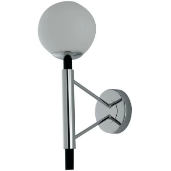 Image of Fan Europe Lighting - Fan Europe Hammond - Globe Wall Lamp, Chrome, Opal, White, E14