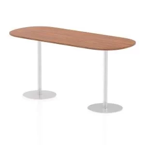 Image of Italia Poseur Boardroom Table 2400 Top 1145 High Walnut