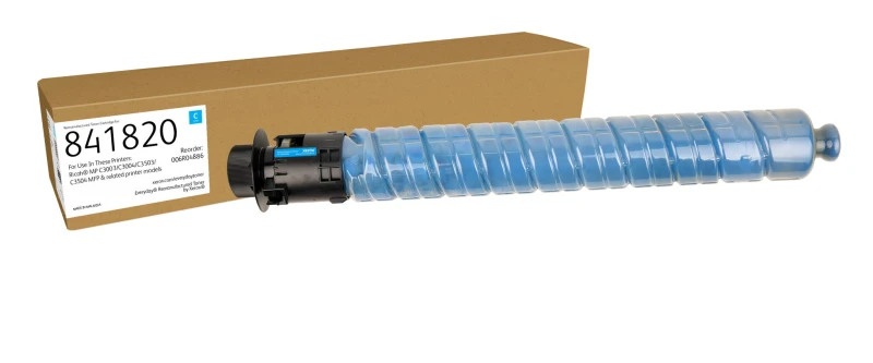 Image of Xerox Everyday Cyan Remanufactured Toner by Xerox compatible with Ricoh 841820, Standard capacity 006R04886