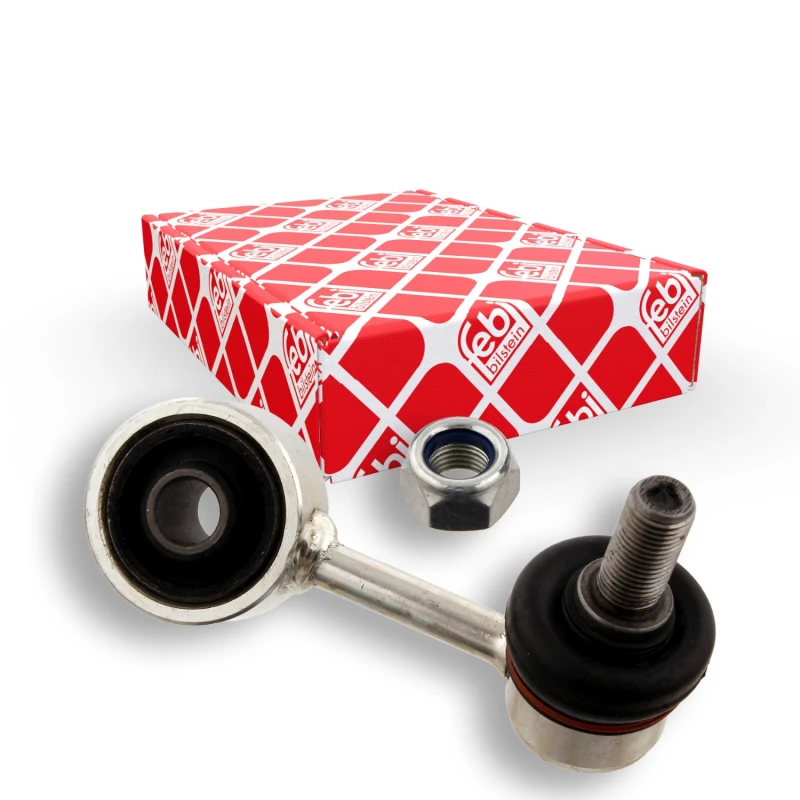 Image of FEBI BILSTEIN 27986 Anti-roll bar link with lock nut Steel Link Stabiliser (3229)