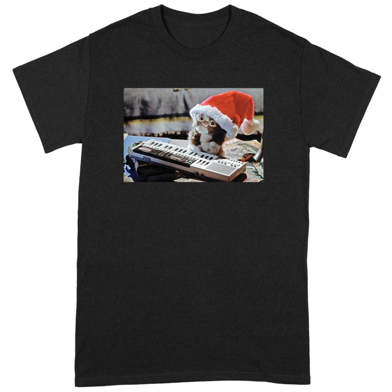 Image of Gremlins Gremlins Men Mogwai Christmas T-Shirt in Black Size: Small Black S Male 5059958518117
