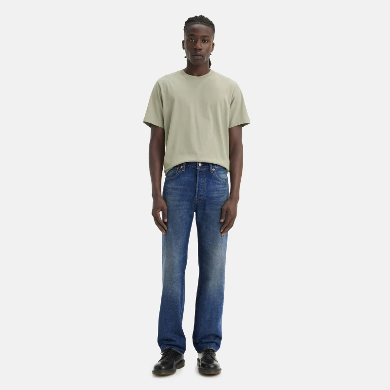 Image of Levis Levis 501 Original Straight Jeans - Blue 36 L Male