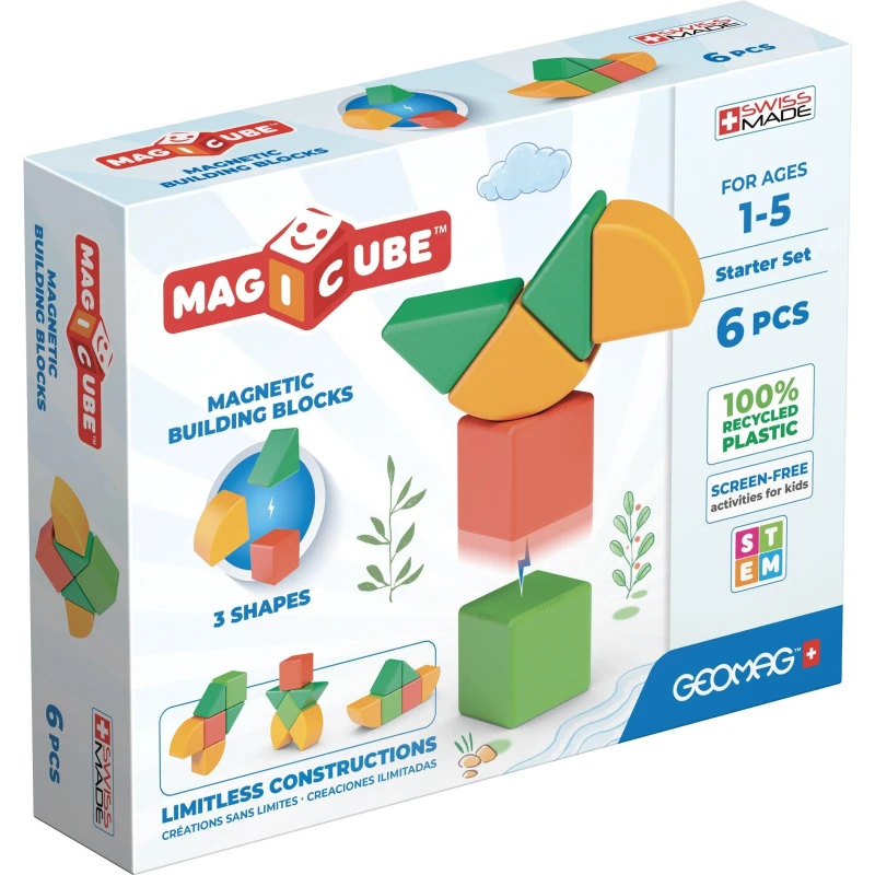 Image of Geomag Magicube Magnetic Shapes Starter Set - 6 Pieces Multi