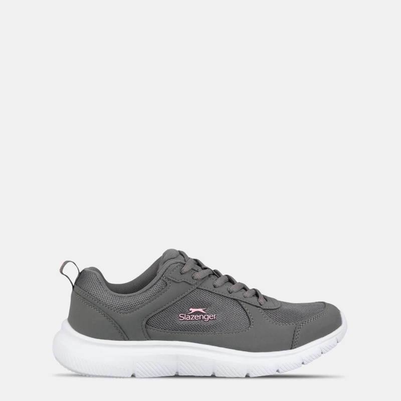 Image of Slazenger Force Mesh Trainers Womens Charcoal/Pink female 3 (36)