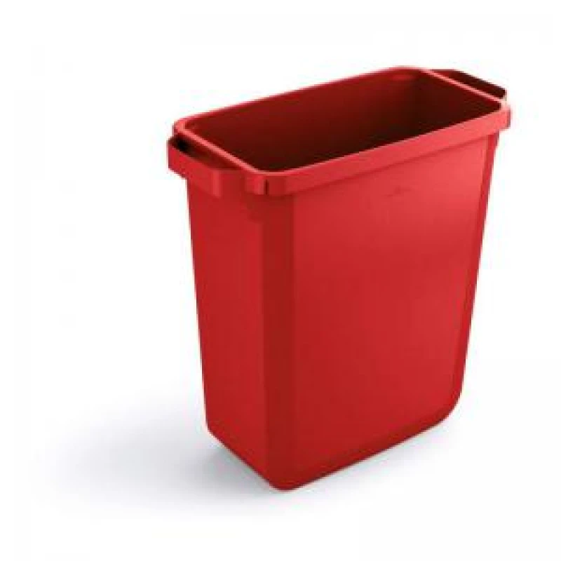 Image of Durable DURABIN 60L Rectangular - Food Safe Waste Recycling Bin - Red Red unisex
