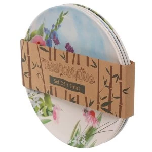 Image of Bamboo CompositeBotanical Gardens Reusable Plate Set of 4