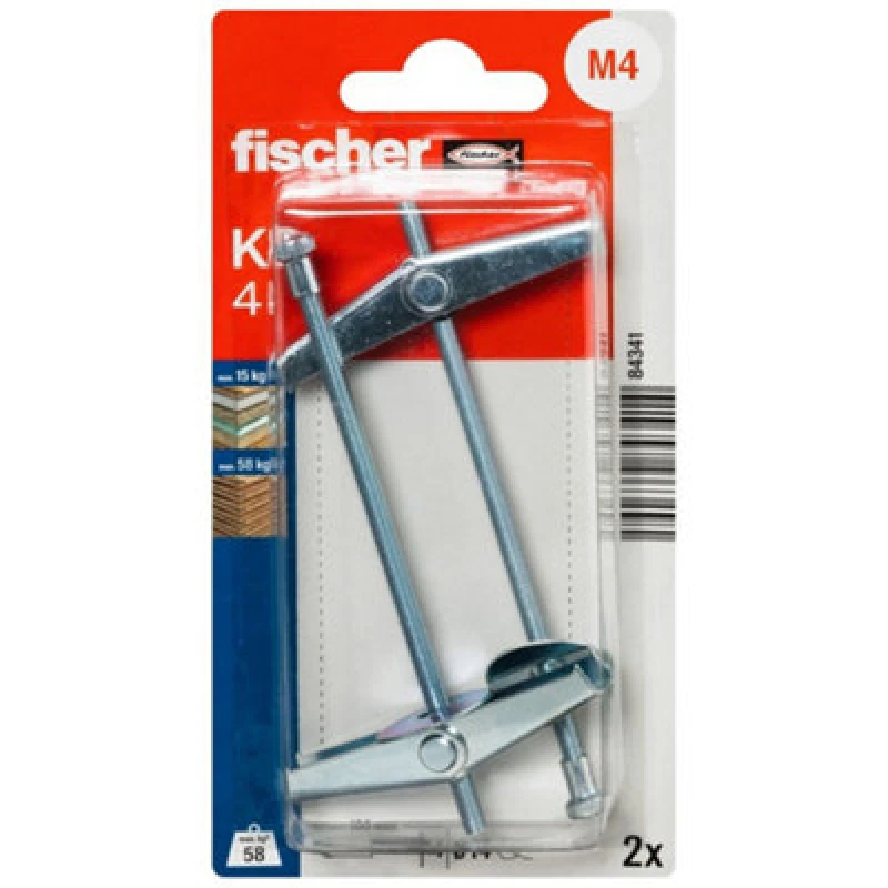 Image of Fischer Fischer 084341 KD 4 K NV Cavity toggle 105mm 1 Set 084341