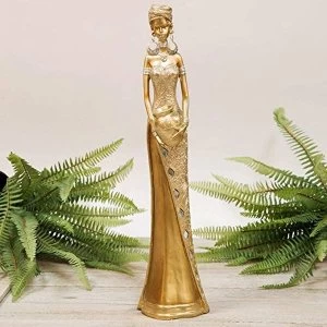 Image of Golden Maasai Lady Figurine 39cm