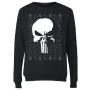 image of Marvel Punisher Womens Christmas Sweatshirt - Black - XL