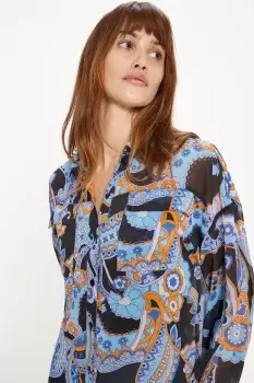 Paisley Pocket Front Chiffon Shirt