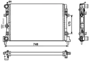 image of NRF 53024 Engine Cooling Radiator Aluminium Brazed cooling fins